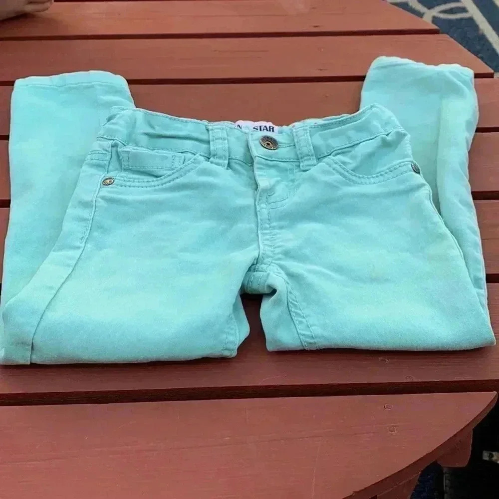 5 for 25 urban star mint green, light denim jeans